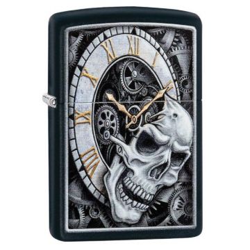 Zippo Skull Clock Design Lighter 29854